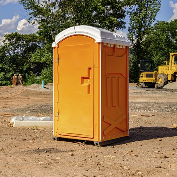 how often are the porta potties cleaned and serviced during a rental period in Omro